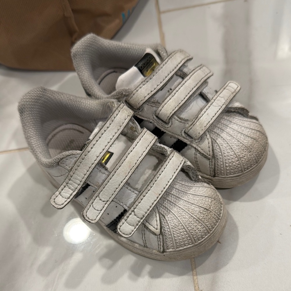 Adidas Kids White Sneakers